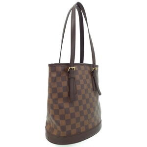 Louis Vuitton Damier Bag Bucket Brown Shoulder Ebene Marais